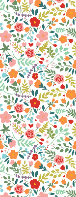 Rolgordijn voor het raam Geschilderde bloemen