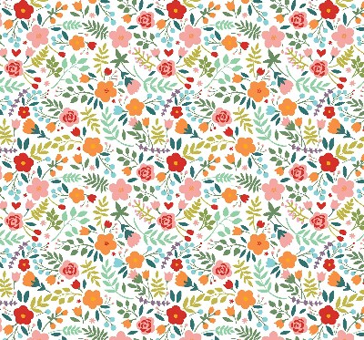 Rolgordijn voor het raam Geschilderde bloemen