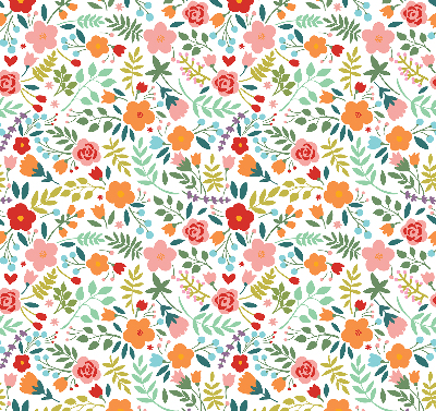 Rolgordijn voor het raam Geschilderde bloemen