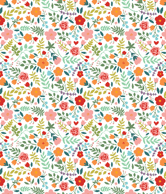 Rolgordijn voor het raam Geschilderde bloemen