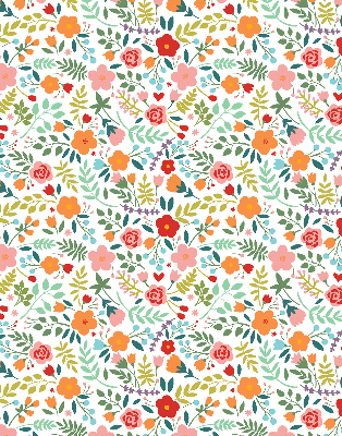 Rolgordijn voor het raam Geschilderde bloemen