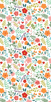 Rolgordijn voor het raam Geschilderde bloemen