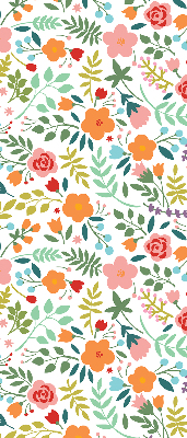 Rolgordijn voor het raam Geschilderde bloemen