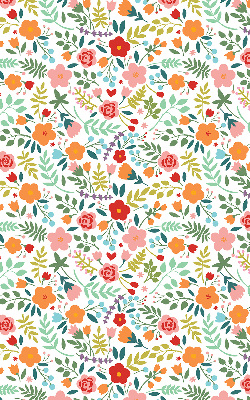 Rolgordijn voor het raam Geschilderde bloemen