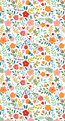 Rolgordijn voor het raam Geschilderde bloemen