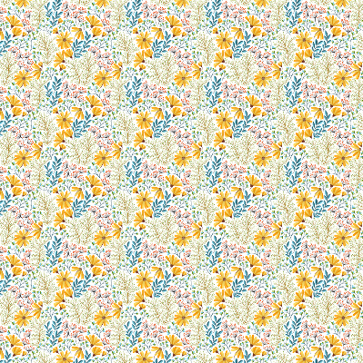 Rolgordijn voor het raam Bloemen