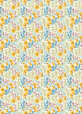 Rolgordijn voor het raam Bloemen