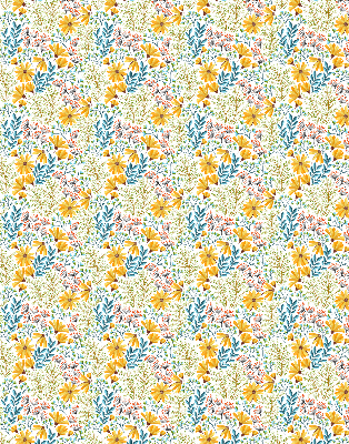 Rolgordijn voor het raam Bloemen