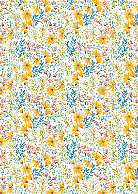 Rolgordijn voor het raam Bloemen