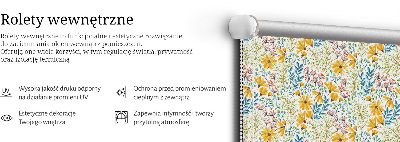 Rolgordijn voor het raam Bloemen