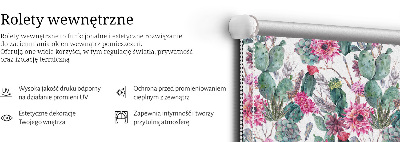 Rolgordijn voor het raam Cactusbloem