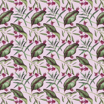 Rolgordijn voor het raam Tropische bladeren