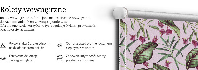 Rolgordijn voor het raam Tropische bladeren