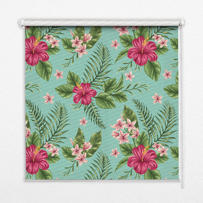 Rolgordijn voor het raam Exotische planten