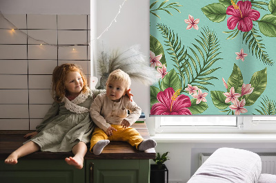 Rolgordijn voor het raam Exotische planten