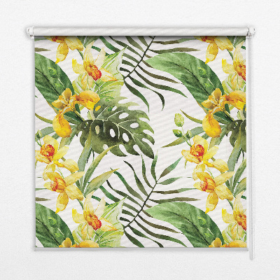 Rolgordijn verduisterend Gele bloem