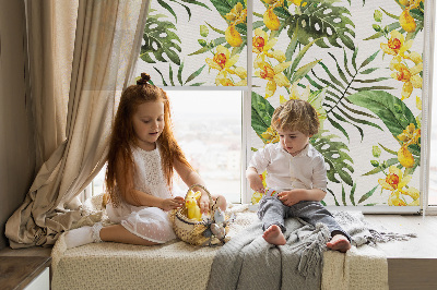 Rolgordijn verduisterend Gele bloem