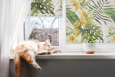 Rolgordijn verduisterend Gele bloem