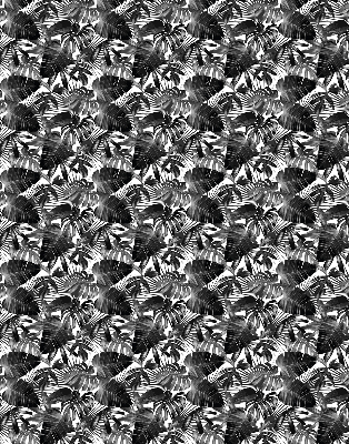 Rolgordijn voor het raam Grijze bladeren