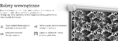 Rolgordijn voor het raam Grijze bladeren