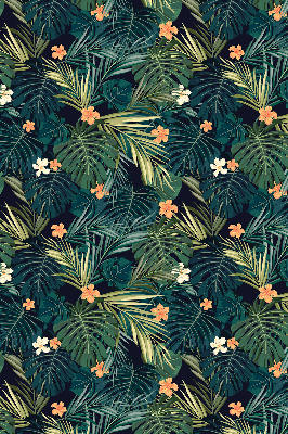 Rolgordijn voor het raam Tropische bladeren en bloemen