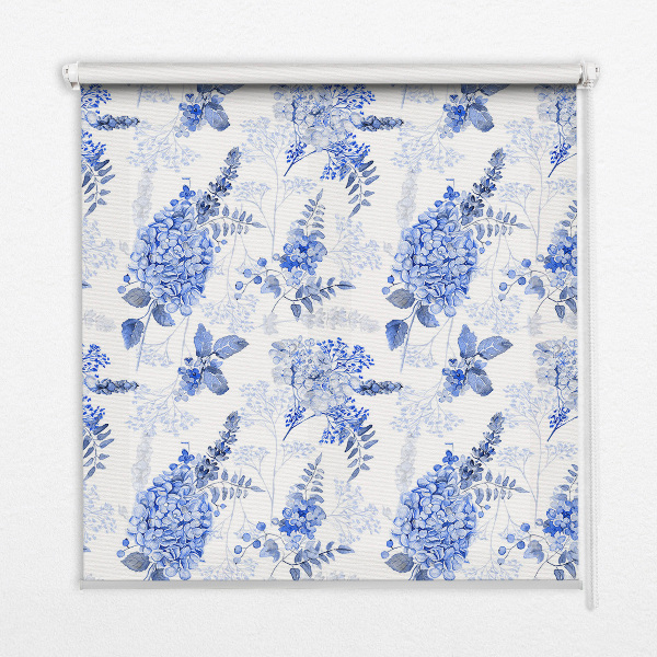 Rolgordijn verduisterend Blauwe bloemen