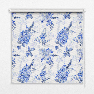 Rolgordijn verduisterend Blauwe bloemen