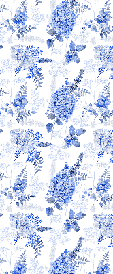 Rolgordijn verduisterend Blauwe bloemen