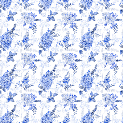 Rolgordijn verduisterend Blauwe bloemen