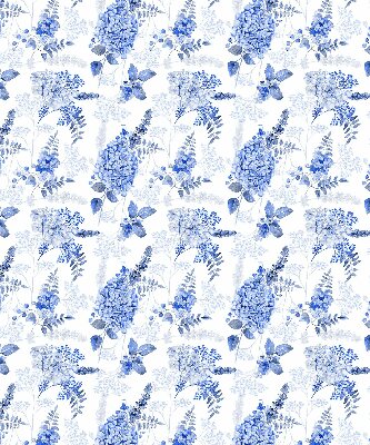 Rolgordijn verduisterend Blauwe bloemen