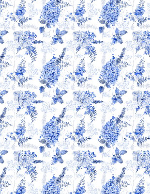 Rolgordijn verduisterend Blauwe bloemen