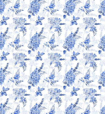 Rolgordijn verduisterend Blauwe bloemen