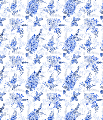 Rolgordijn verduisterend Blauwe bloemen