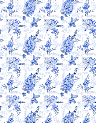 Rolgordijn verduisterend Blauwe bloemen