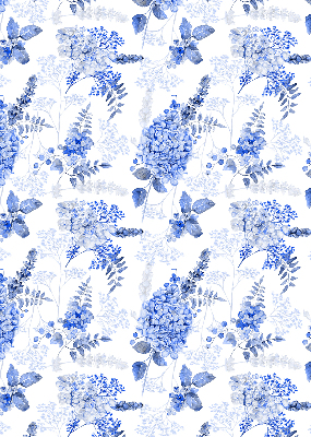 Rolgordijn verduisterend Blauwe bloemen