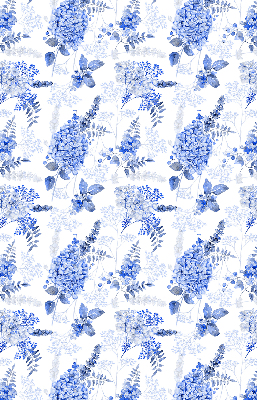 Rolgordijn verduisterend Blauwe bloemen