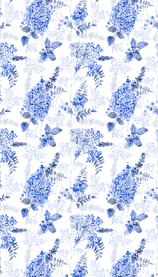 Rolgordijn verduisterend Blauwe bloemen