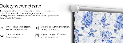 Rolgordijn verduisterend Blauwe bloemen