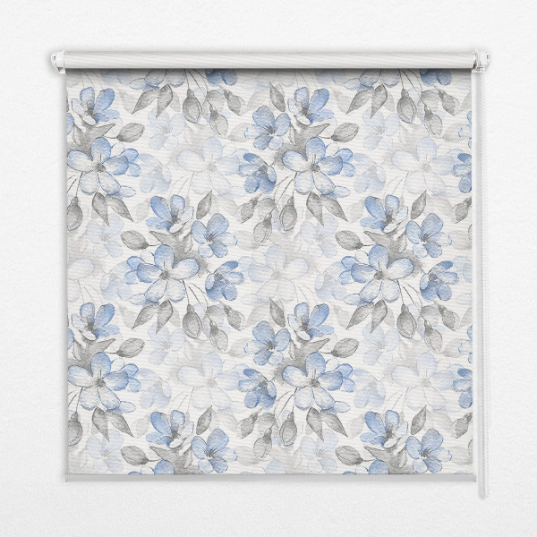 Rolgordijn voor het raam Bloemen