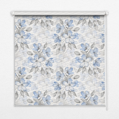 Rolgordijn voor het raam Bloemen