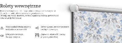 Rolgordijn voor het raam Bloemen