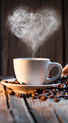 Rolgordijn voor het raam Een kopje koffie