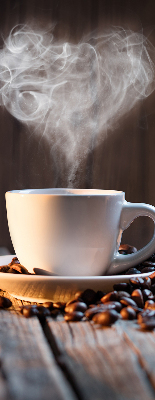 Rolgordijn voor het raam Een kopje koffie