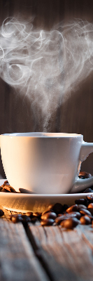 Rolgordijn voor het raam Een kopje koffie