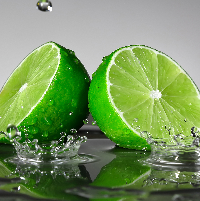 Rolgordijn verduisterend Limoenen in water