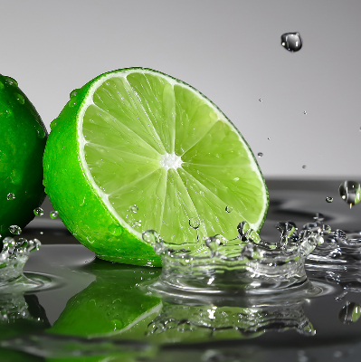 Rolgordijn verduisterend Limoenen in water