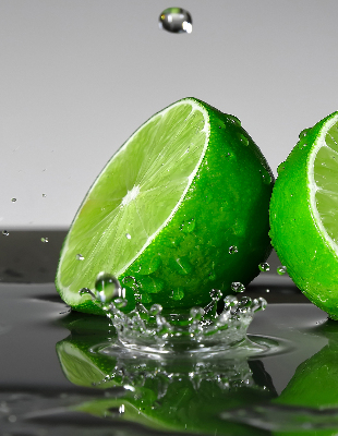 Rolgordijn verduisterend Limoenen in water