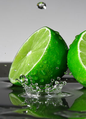 Rolgordijn verduisterend Limoenen in water
