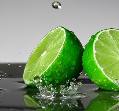 Rolgordijn verduisterend Limoenen in water