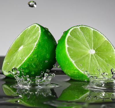Rolgordijn verduisterend Limoenen in water